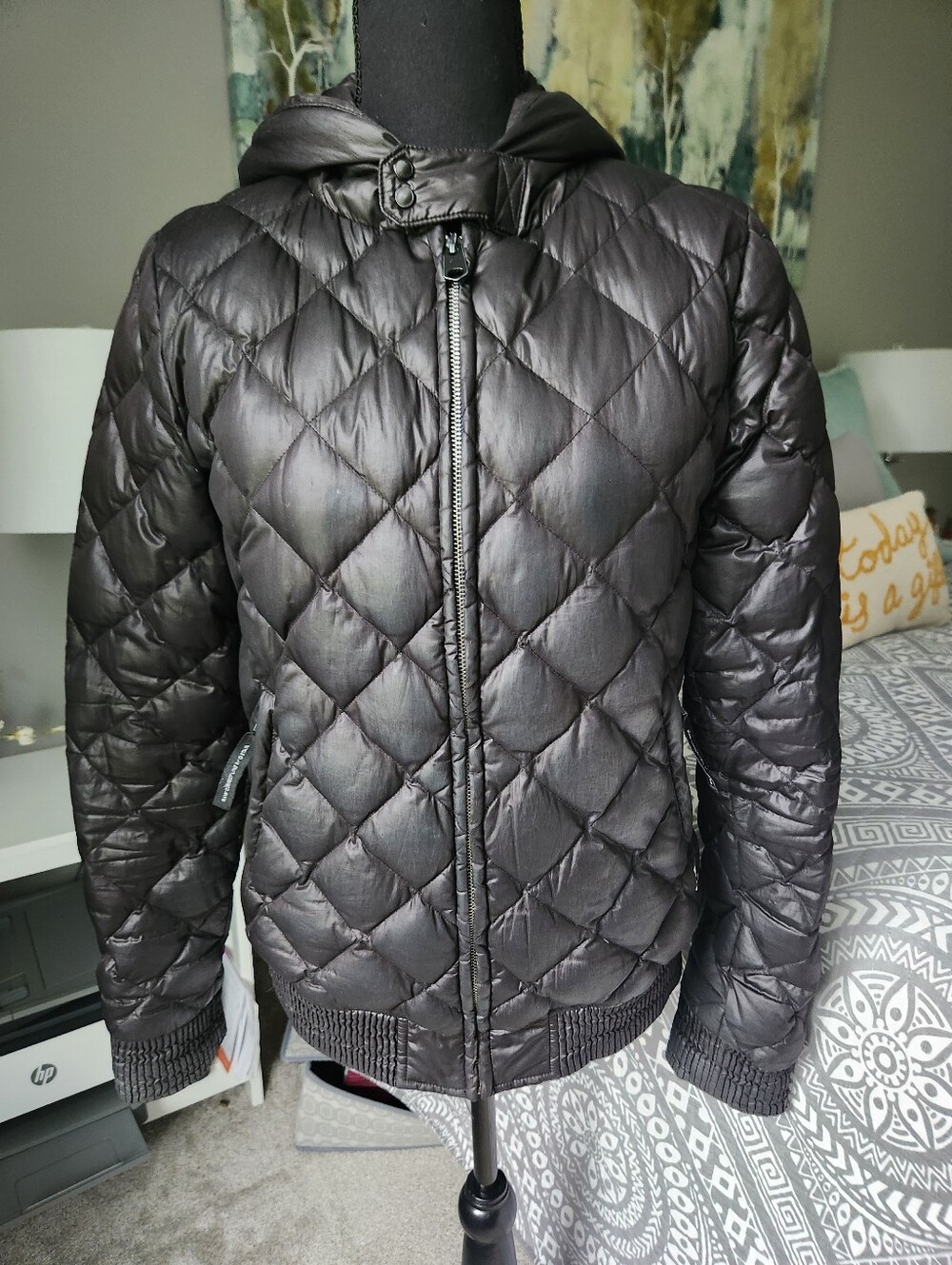 Woman's G-Star RAW Correctline Quilted Hooded Puffer Jacket in Black